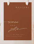 SIENNA Terracotta Wedding Sign Printable