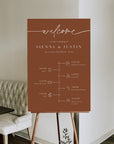 SIENNA Wedding Order of Events Sign Template
