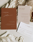 SIENNA Terracotta Wedding Printable Stationery Template Bundle