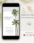 Palm Tree Wedding Invitation Digital Card