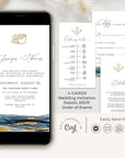 NOA Nautical Wedding Invitation Sets Electronic Card