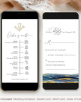 NOA Nautical Wedding Invitation Sets Electronic Card