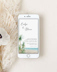 SELMA Palm Tree Wedding Invitation Digital Card