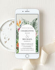 Tropical Wedding Invitation Electronic Card
