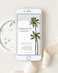 Palm Tree Wedding Invitation Digital Card