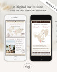 SOFIA Destination Wedding Invitation & Save the Date Bundle