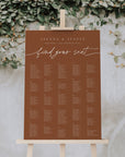 SIENNA Terracotta Seating Chart Template Alphabetical