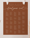 SIENNA Terracotta Seating Chart Template Alphabetical