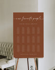 SIENNA Our Favorite People Seating Chart Template