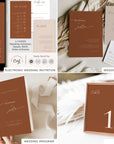 SIENNA Terracotta Wedding Printable Stationery Template Bundle