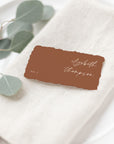 SIENNA Terracotta Place Cards Template