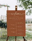 SIENNA Wedding Order of Events Sign Template