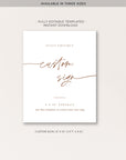 SIENNA Terracotta Wedding Sign Template Small