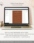 SIENNA Wedding Order of Events Sign Template