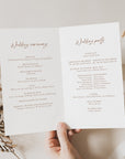 SIENNA Terracotta Wedding Program Template