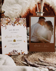 MARIGOLD Fall Wedding Save the Date Template with Photo
