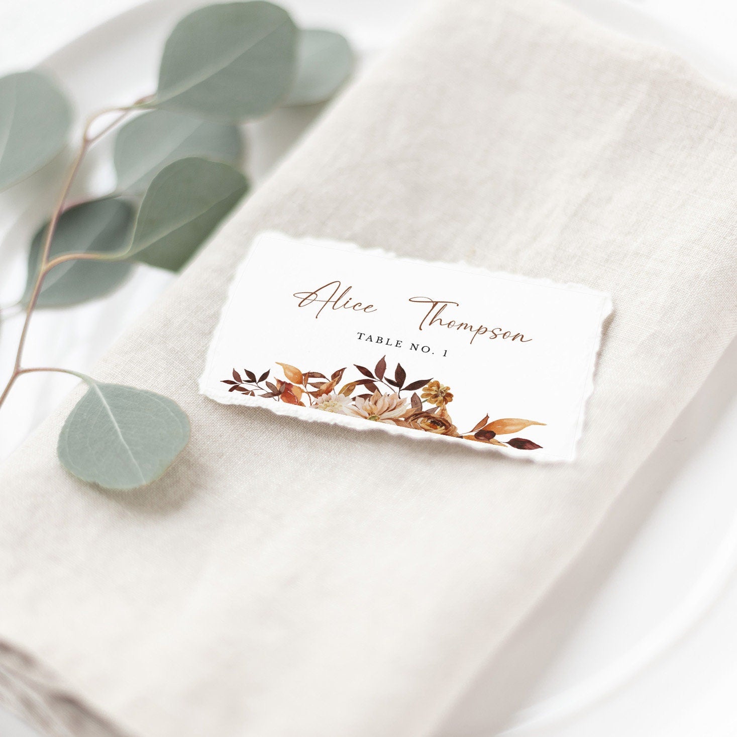 MARIGOLD Fall Wedding Place Cards Printable