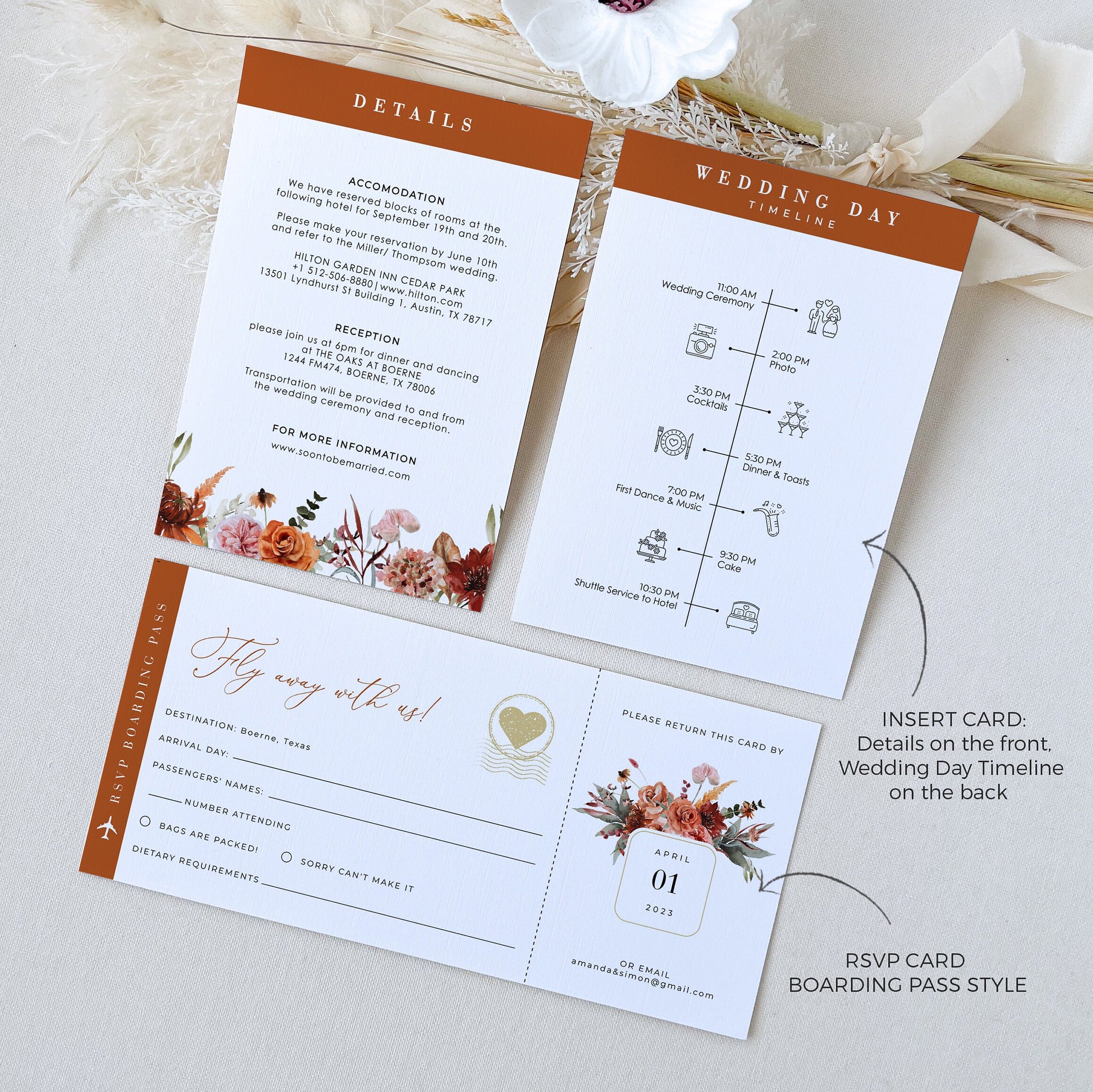 SCARLETT Passport Wedding Invitation Template