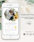 MARISOL Photo Calendar Save the Date with Sunflowers
