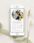MARISOL Photo Calendar Save the Date with Sunflowers