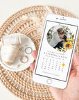 MARISOL Photo Calendar Save the Date with Sunflowers