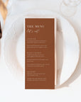 SIENNA Terracotta Wedding Menu Template