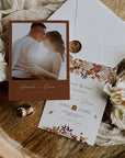 MARIGOLD Fall Wedding Save the Date Template with Photo