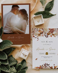 MARIGOLD Fall Wedding Save the Date Template with Photo