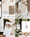 MARIGOLD Boho Fall Wedding Invitation Bundle Template