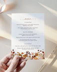 MARIGOLD Fall Wedding Menu Cards Diy