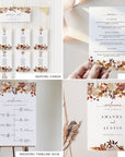 MARIGOLD Boho Fall Wedding Invitation Bundle Template