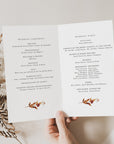 MARIGOLD Fall Wedding Program Template Bifold