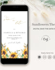 MARISOL Electronic Save the Date Sunflower and Roses