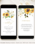 MARISOL Rustic Sunflower Wedding Invitation Digital