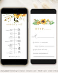 MARISOL Rustic Sunflower Wedding Invitation Digital