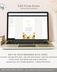 MARISOL Electronic Wedding Invitations with Sunflowers and Roses