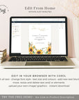 MARISOL Printable Save the Date Sunflower and Roses