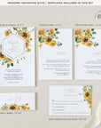 MARISOL Rustic Wedding Invitation Set Template