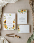 MARISOL Sunflower Wedding Invitation Suite Template