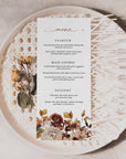 MARIGOLD Fall Wedding Menu Cards Diy