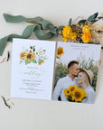 MARISOL Printable Sunflower Save the Date with Picture