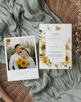 MARISOL Sunflower Wedding Invitations Rustic Template