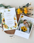MARISOL Sunflower Wedding Invitations Rustic Template