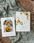 MARISOL Rustic Sunflower Save the Date Template