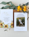 MARISOL Rustic Sunflower Wedding Invitation Template