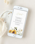 MARISOL Electronic Wedding Invitations with Sunflowers and Roses