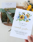 IVY Sunflower and Rose Wedding Save the Date Template
