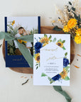 IVY Wedding Invites with Sunflowers Template