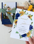 IVY Wedding Invites with Sunflowers Template