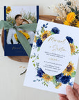 IVY Wedding Invitation Template Roses and Sunflowers